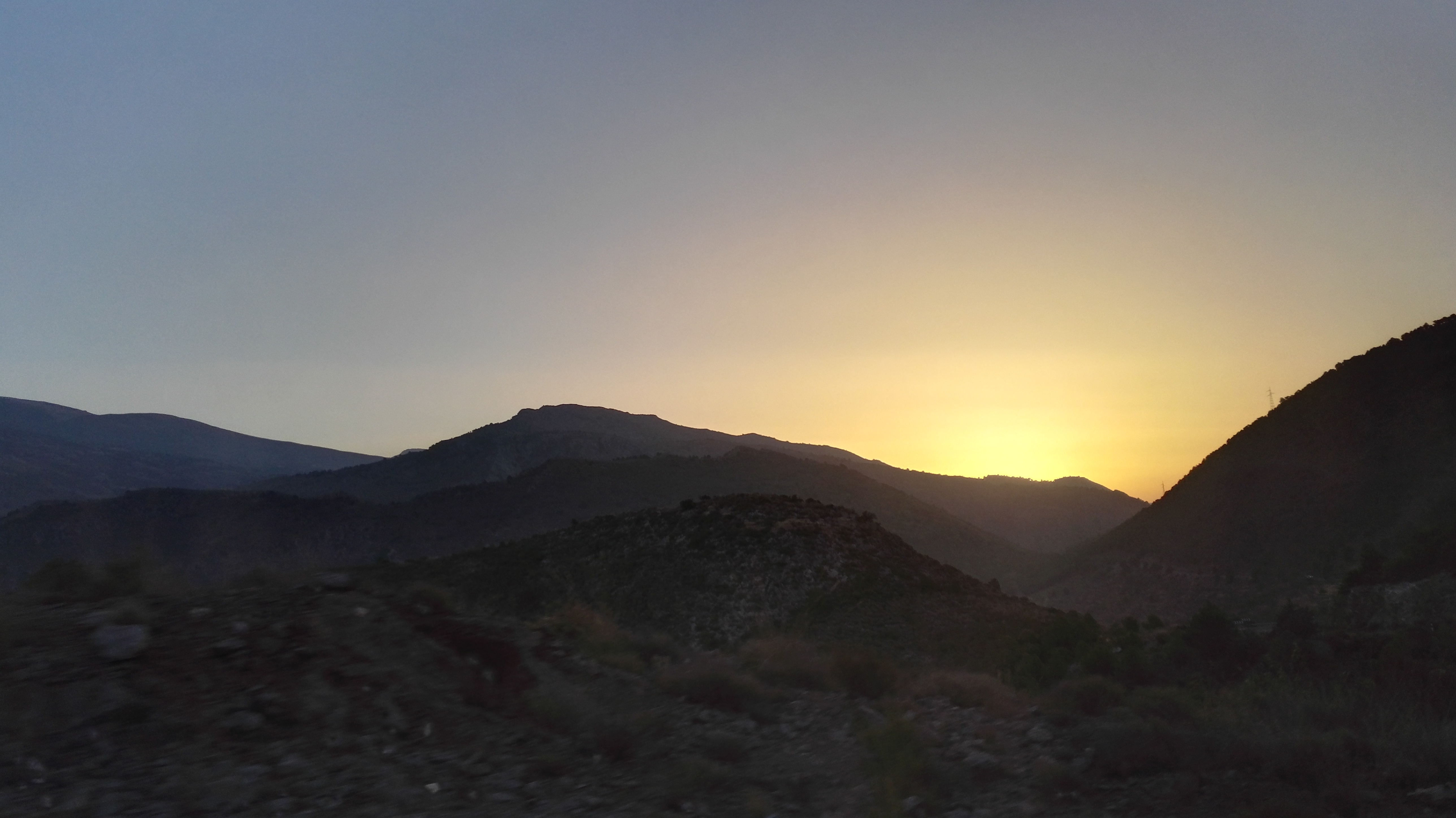 Sunrise in the Sierra Nevada mountains, Granada